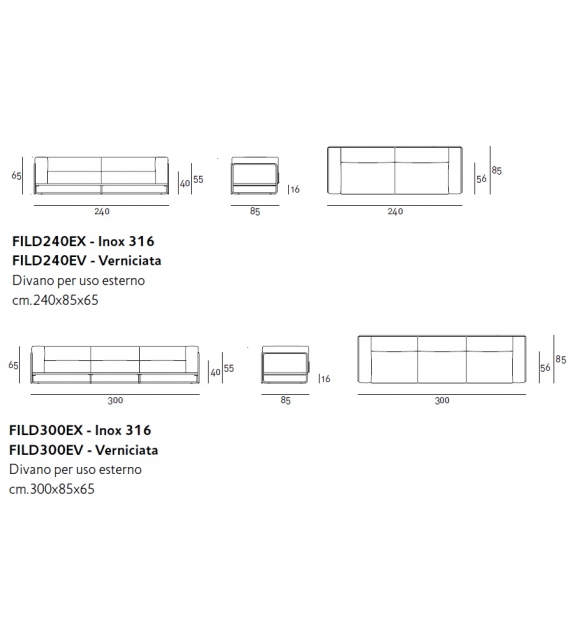 Filo Outdoor Living Divani Sofa