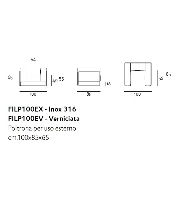 Filo Outdoor Living Divani Poltrona