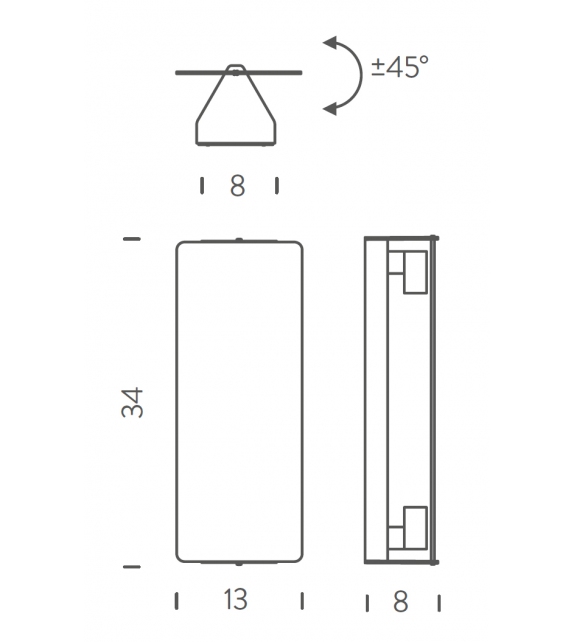 Applique à Volet Pivotant Double E14 Nemo Applique