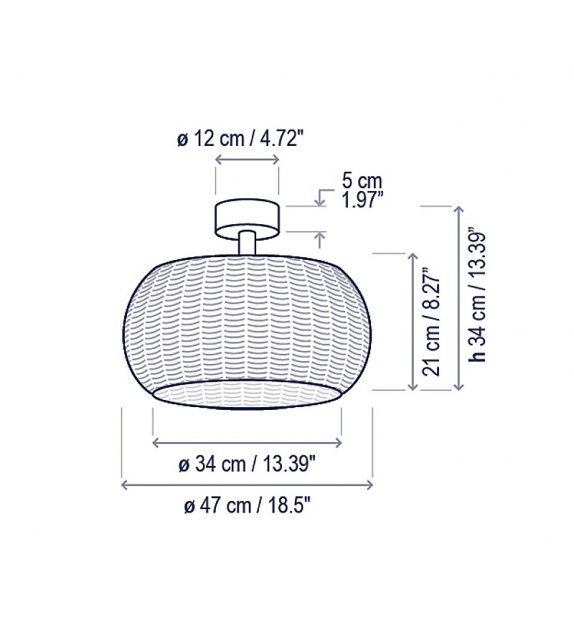 Perris Bover Lampada da Soffitto