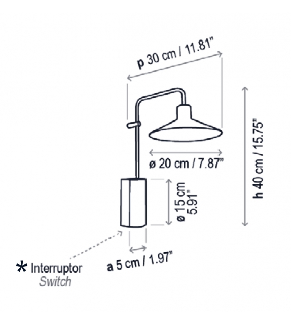 Platet 2 Bover Wall Lamp