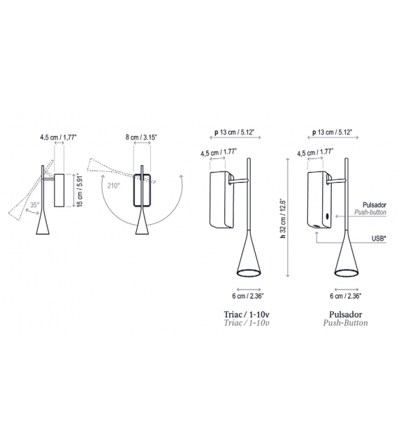 Skybell Plus Bover Wall Lamp