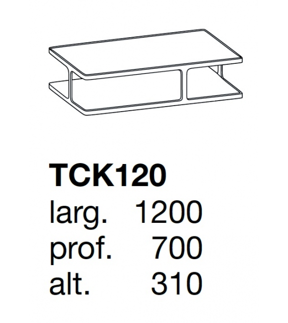 Ready for shipping - Creek Poliform Coffee Table