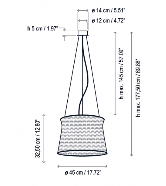 Syra 45 Outdoor Bover Pendant Lamp