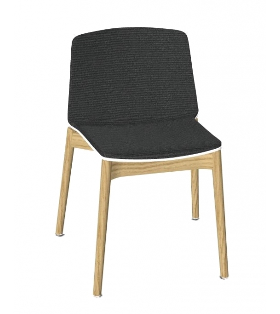 Rama Wood Kristalia Chaise Revêtue Avant