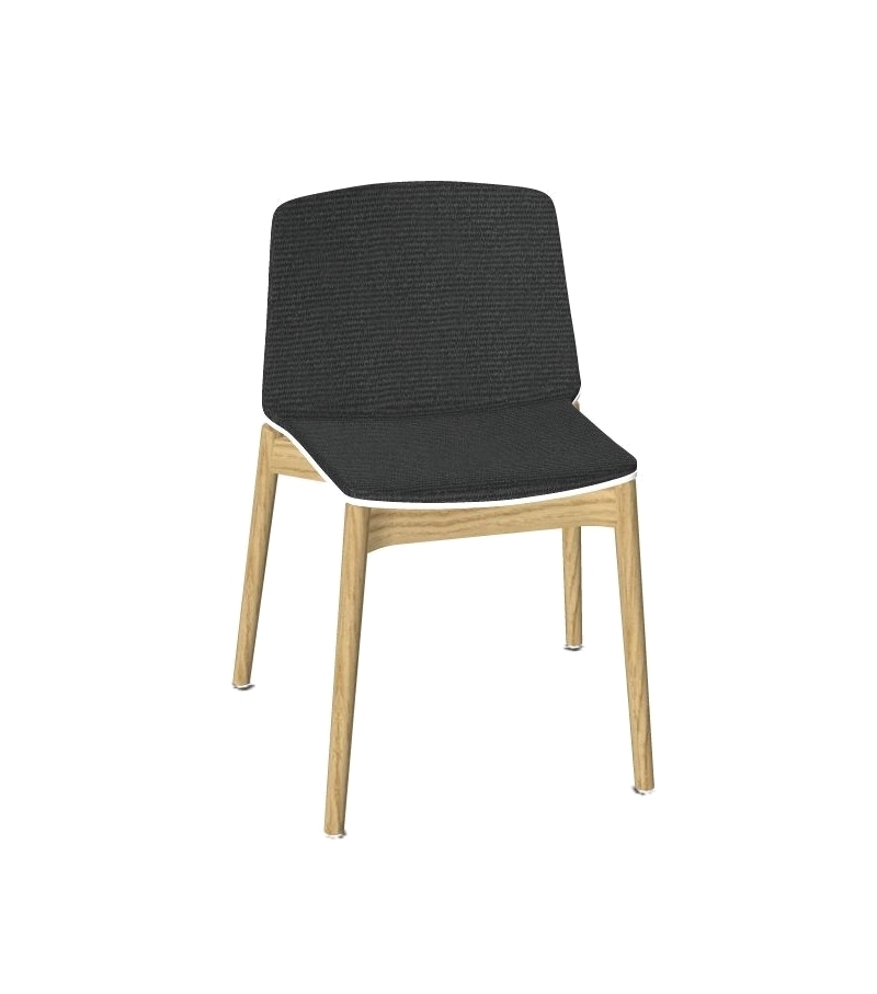 Rama Wood Kristalia Front Upholstered Chair
