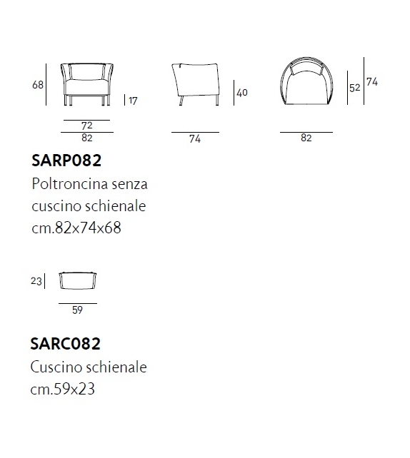 Sartor C. Living Divani Sillón