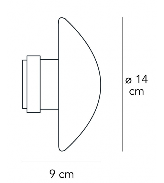 Sillaba Fontana Arte Ceiling/Wall Lamp
