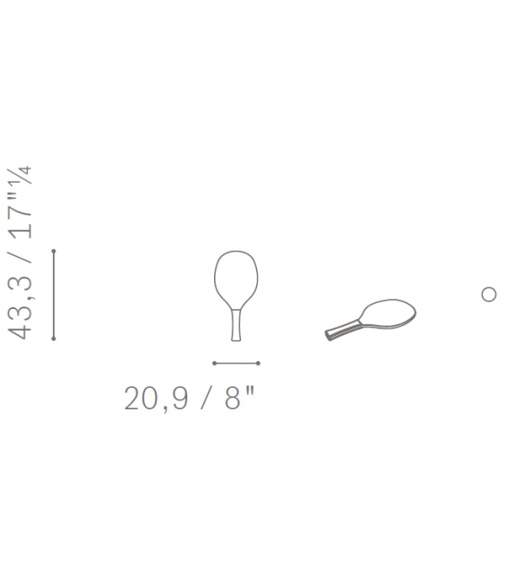 Rackets with Ball Poltrona Frau Raquetas con Pelota