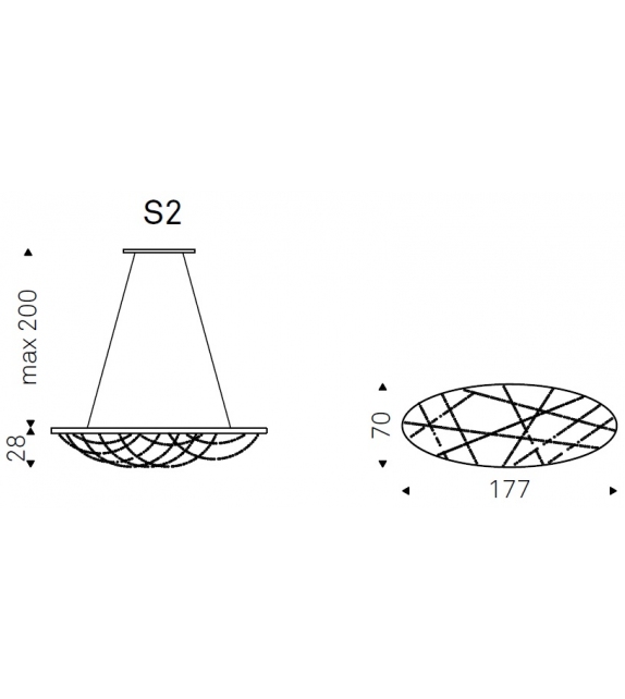Cristal Cattelan Italia Lámpara de Suspensión