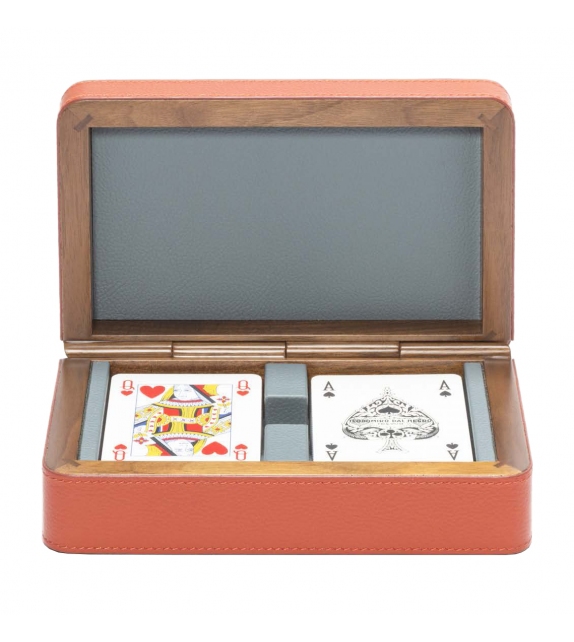 Cards Wodden Box Poltrona Frau Holzbox für Spielkarten