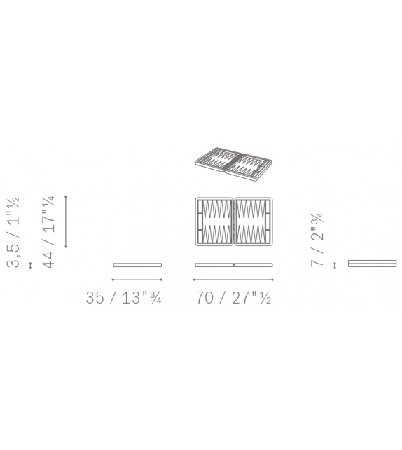 Backgammon Poltrona Frau Juego de Mesa
