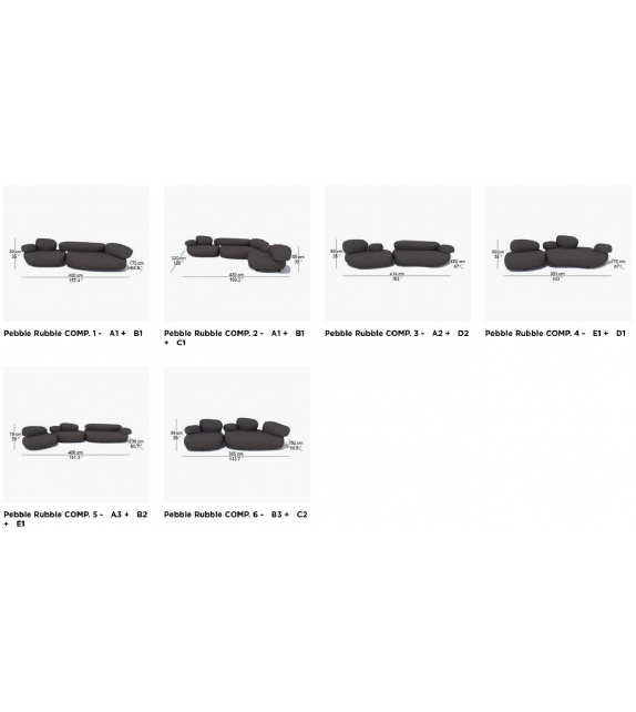 Pebble Rubble Moroso Sofa