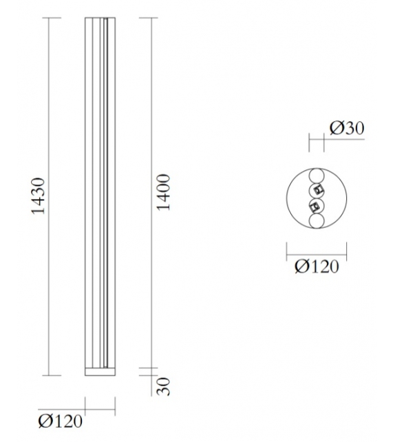 Parallel Tubes Atelier Areti Floor Lamp