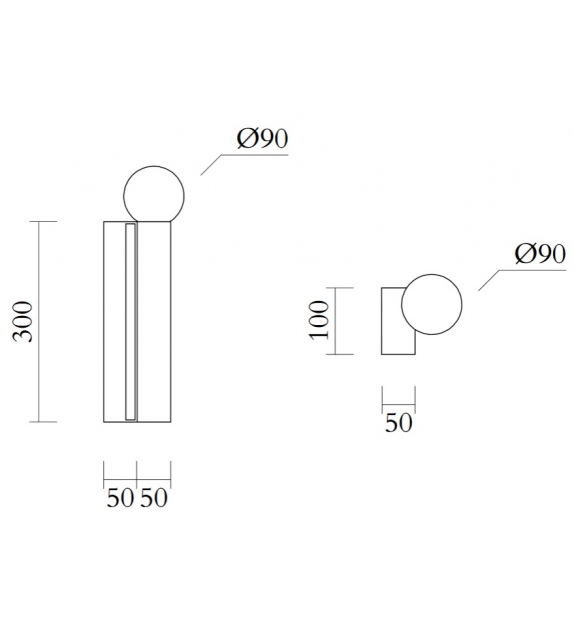 Tube and Rectangle Atelier Areti Tischleuchte