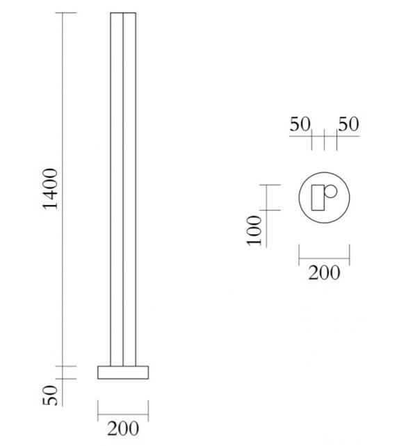 Tube and Rectangle Atelier Areti Lampadaire