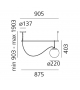 NH S2 22 Artemide Suspension Lamp