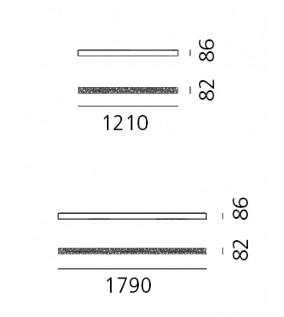 Calipso Linear Stand Alone Artemide Lámpara de Techo