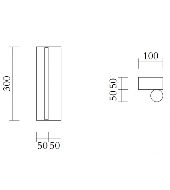 Tube and Rectangle Atelier Areti Wall Lamp