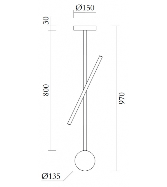 Tube and Globe Atelier Areti Lámpara de Suspensión