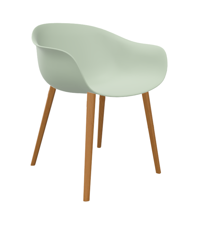 Next Andreu World Sessel mit Untergestell aus Buche