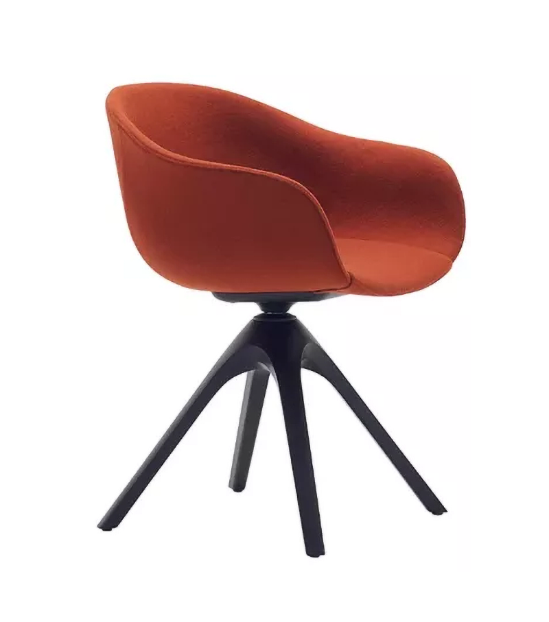 Next Andreu World Poltrona Rivestita con Base in Faggio