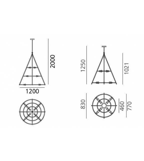 El Porís Artemide Lampadario