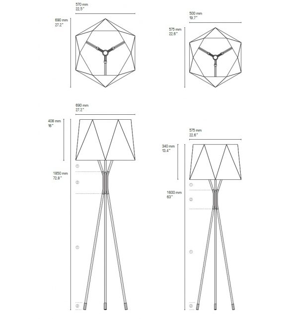 Solitaire CVL Luminaires Lampadaire
