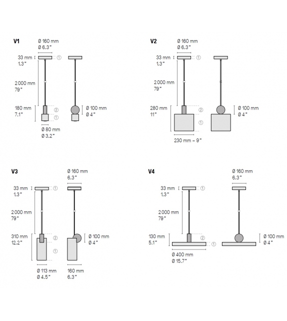 Calé(e) CVL Luminaires Hängeleuchte