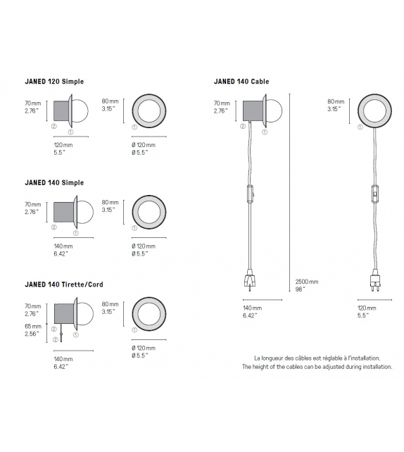 Janed CVL Luminaires Wandleuchte