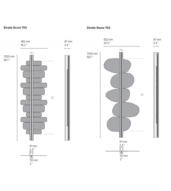 Strate CVL Luminaires Lámpara de Pared