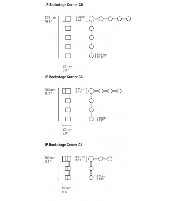 IP Backstage CVL Luminaires Lámpara de Pared