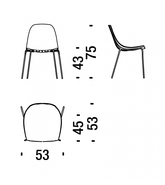 Impossible Wood Satz Von 2 Stühlen Moroso