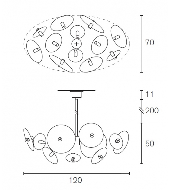 Solis Oval Brand Van Egmond Lampadario