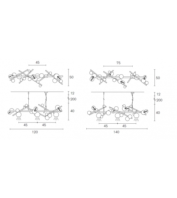Galaxy Long Brand Van Egmond Lámpara de Suspensión