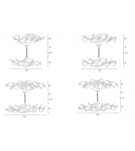 Ersa Oval Brand Van Egmond Chandelier