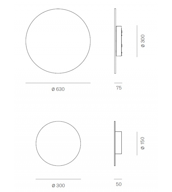 Luna Tonda Firmamento Milano Ceiling Lamp