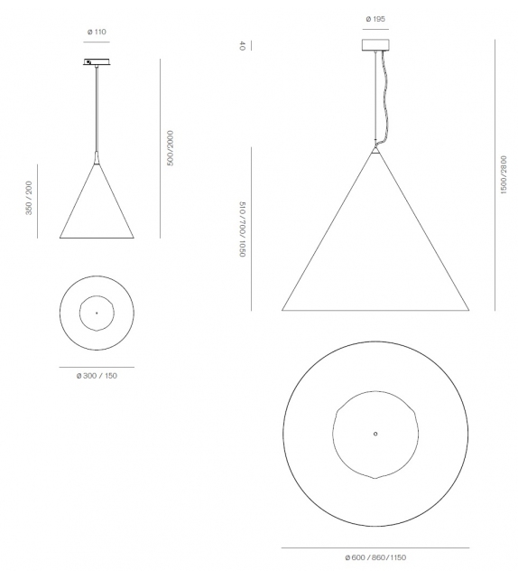 Cono Firmamento Milano Pendant Lamp