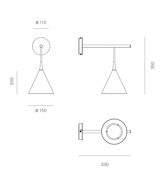 Cono Firmamento Milano Wall Lamp
