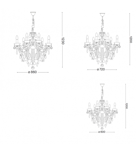 Florian Chandelier Ideal Lux