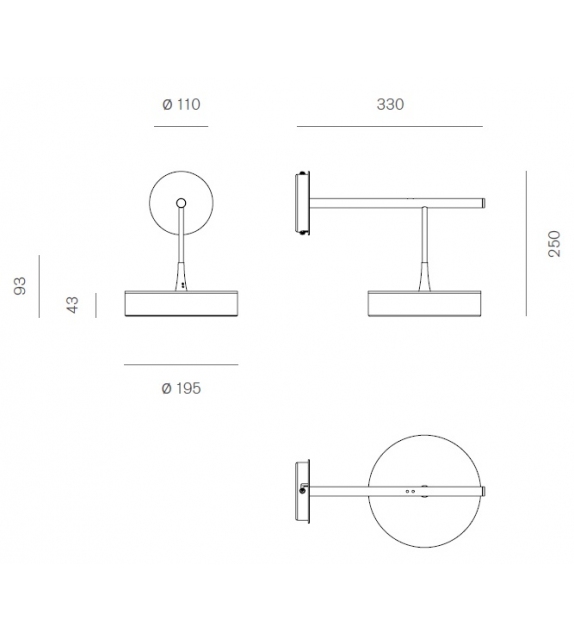 Tambù Firmamento Milano Lampada da Parete