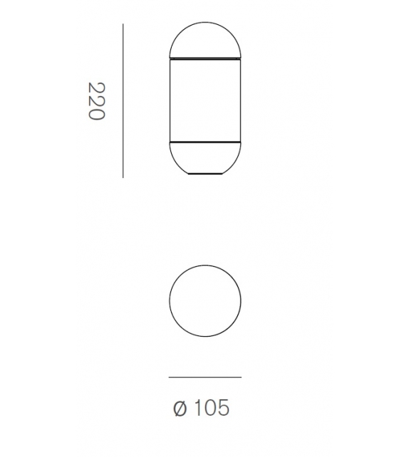 Pillolina Firmamento Milano Lámpara de Mesa