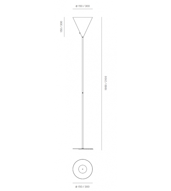 Cono Firmamento Milano Lampadaire