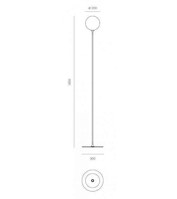 Palloncino Firmamento Milano Floor Lamp