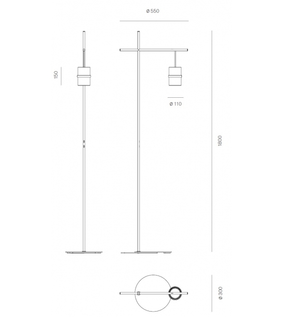Piccola Boa Firmamento Milano Floor/Reading Lamp