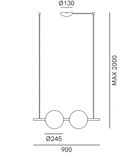Alma 2 Sphere Il Fanale Suspension Lamp