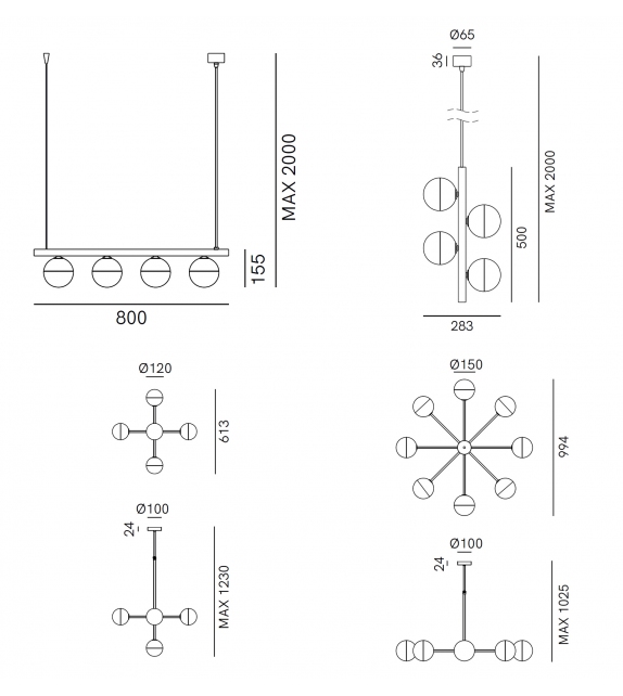 Molecola 275.12 Il Fanale Suspension Lamp