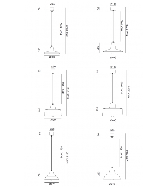 Officina 268.09/10 Il Fanale Suspension Lamp