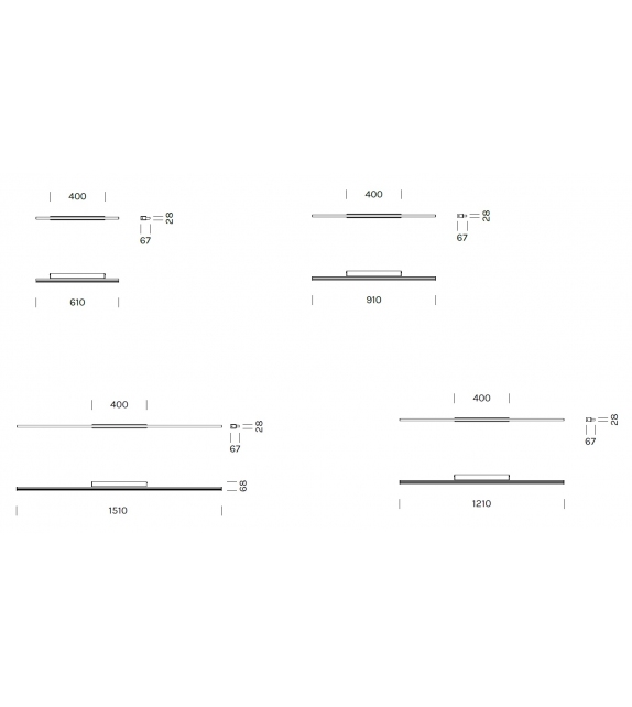 Tab Led Olev Lampada da Parete