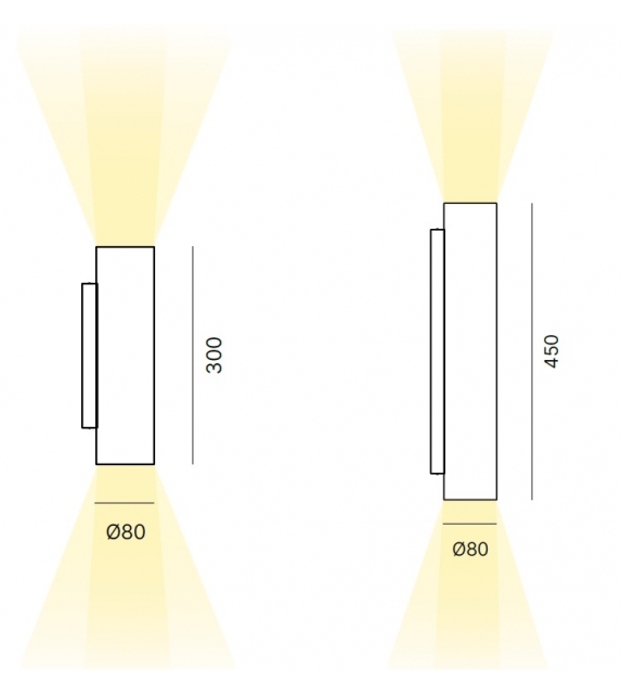 Tube Quadrifoglio Group Wall Lamp